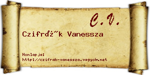 Czifrák Vanessza névjegykártya